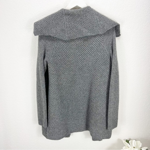 Vince Honeycomb Knit Sweater Jacket Grey Cardigan Size Small S - Picture 4 of 6